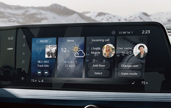 Nissan ARIYA interior view with digital dashboard | Greeley Nissan in Greeley CO