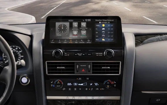 2023 Nissan Armada touchscreen and front console | Greeley Nissan in Greeley CO
