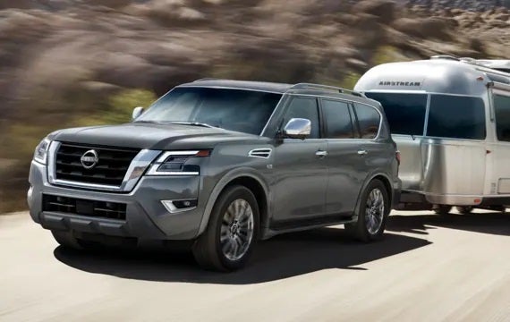 2023 Nissan Armada towing an airstream | Greeley Nissan in Greeley CO