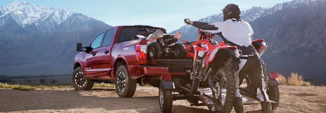 2019 Nissan Titan red truck