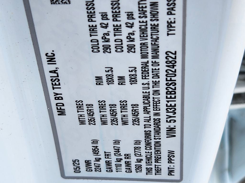 2025 Tesla Model 3 Long Range