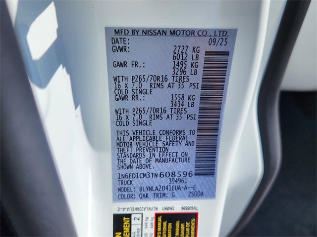 2026 Nissan Frontier S