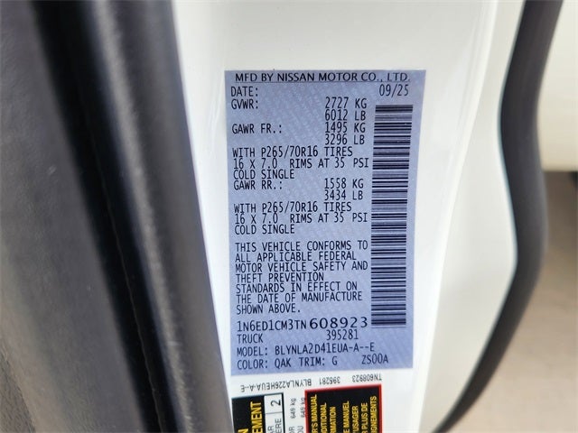 2026 Nissan Frontier S