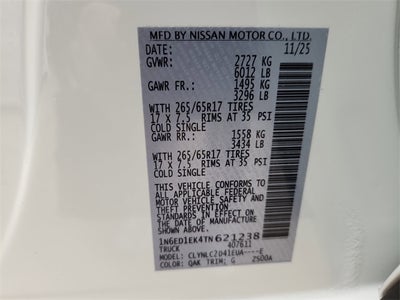 2026 Nissan Frontier SV