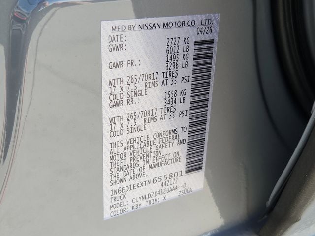 2026 Nissan Frontier PRO-4X