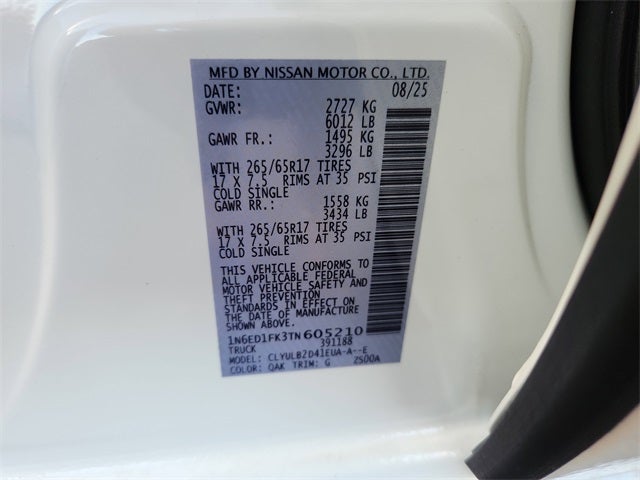 2026 Nissan Frontier SV