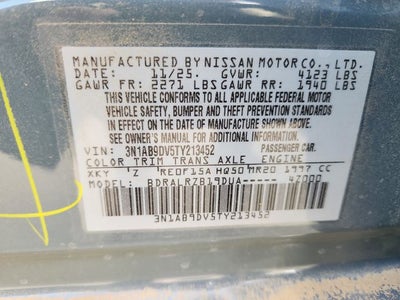 2026 Nissan Sentra SR