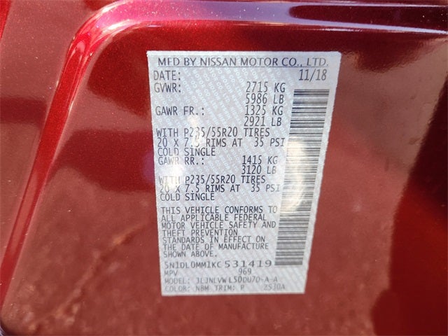 2019 INFINITI QX60 LUXE