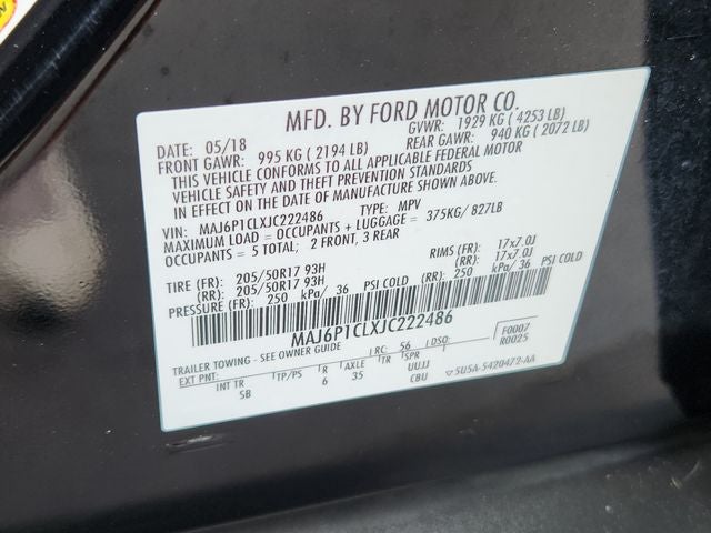 2018 Ford EcoSport SES