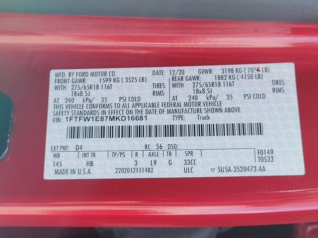 2021 Ford F-150 Lariat