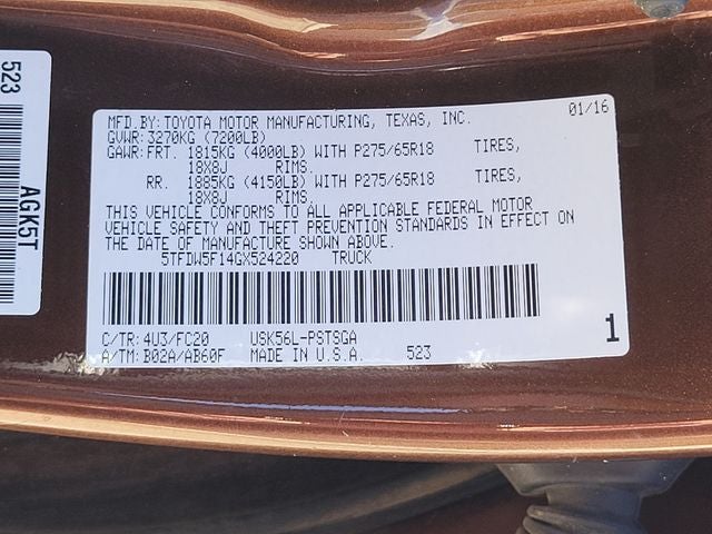 2016 Toyota Tundra SR5