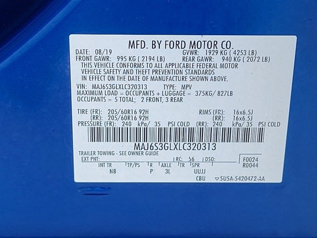 2020 Ford EcoSport SE