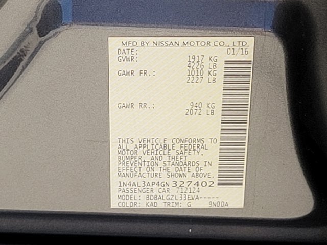 2016 Nissan Altima 2.5 S