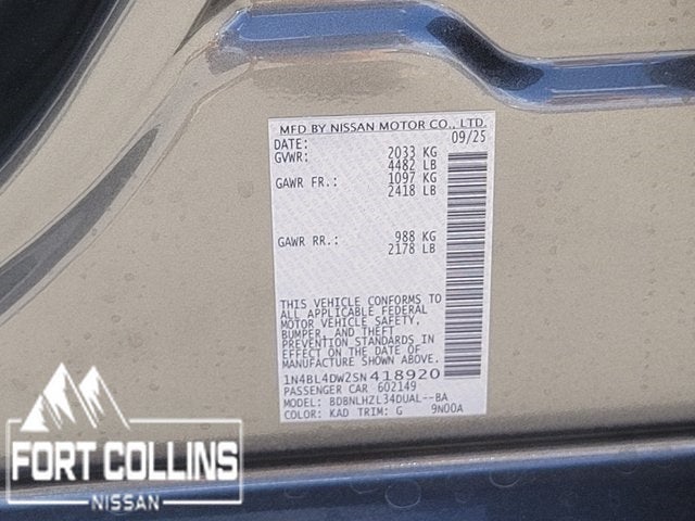 2025 Nissan Altima 2.5 SV