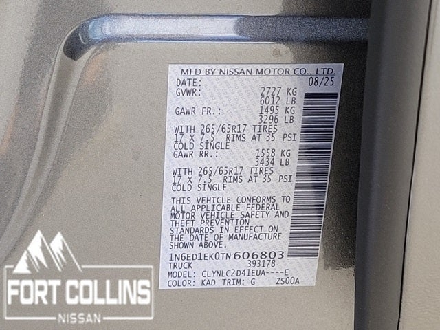 2026 Nissan Frontier SV