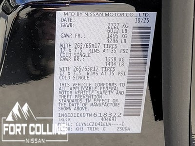 2026 Nissan Frontier SV