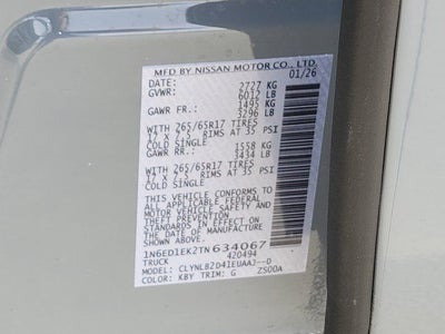 2026 Nissan Frontier SV