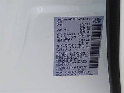 2026 Nissan Frontier SV