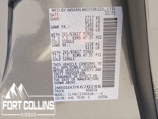 2026 Nissan Frontier SV