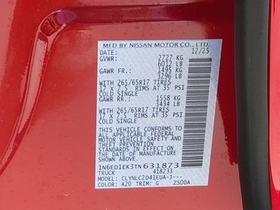 2026 Nissan Frontier SV