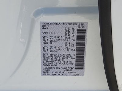 2026 Nissan Frontier SV