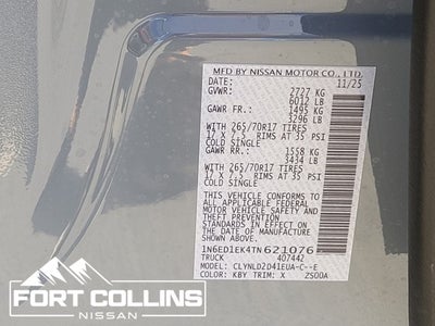 2026 Nissan Frontier PRO-4X