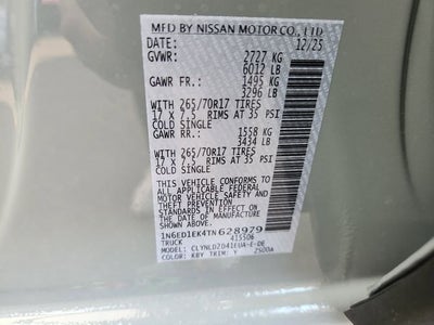 2026 Nissan Frontier PRO-4X