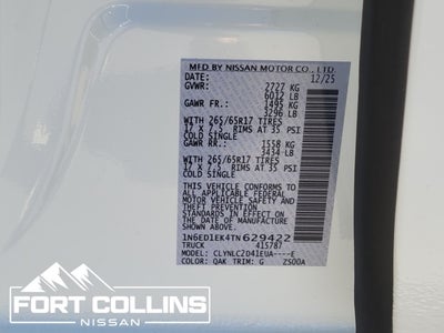 2026 Nissan Frontier SV