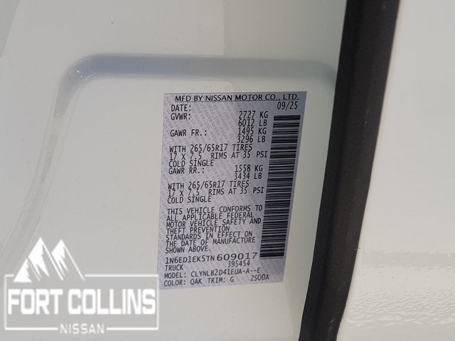 2026 Nissan Frontier SV