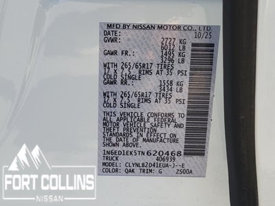 2026 Nissan Frontier SV