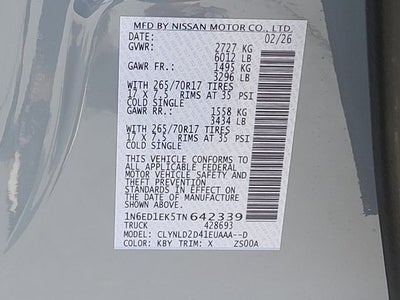 2026 Nissan Frontier PRO-4X