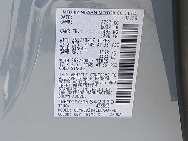 2026 Nissan Frontier PRO-4X