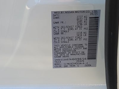 2026 Nissan Frontier SV