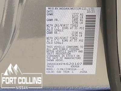 2026 Nissan Frontier SV