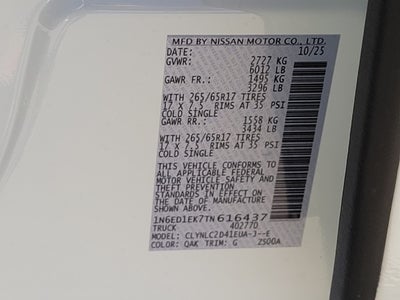 2026 Nissan Frontier SV