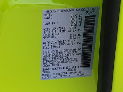 2026 Nissan Frontier PRO-4X