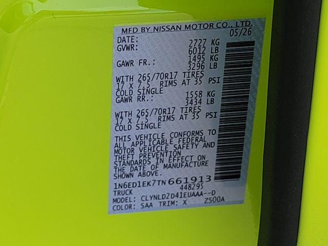 2026 Nissan Frontier PRO-4X