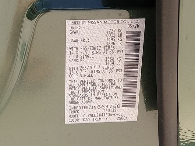 2026 Nissan Frontier PRO-4X