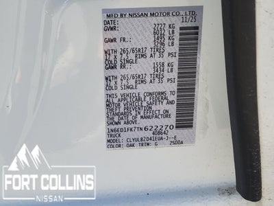 2026 Nissan Frontier SV