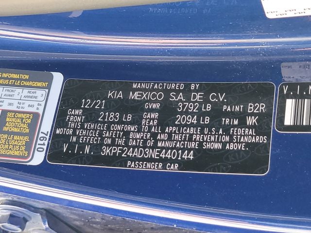 2022 Kia Forte LXS