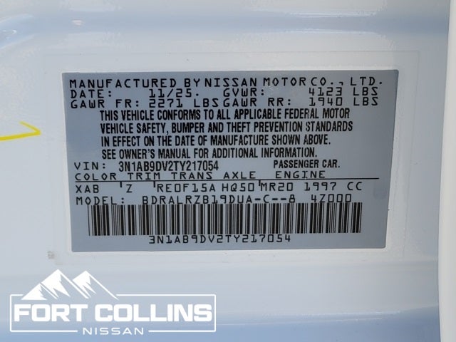 2026 Nissan Sentra SR