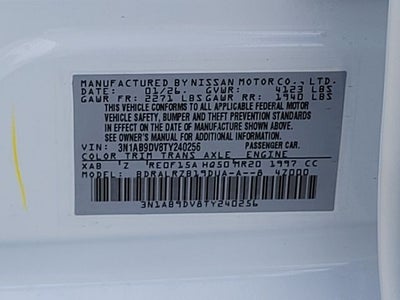 2026 Nissan Sentra SR