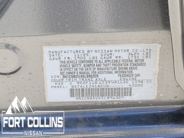 2025 Nissan Versa 1.6 S