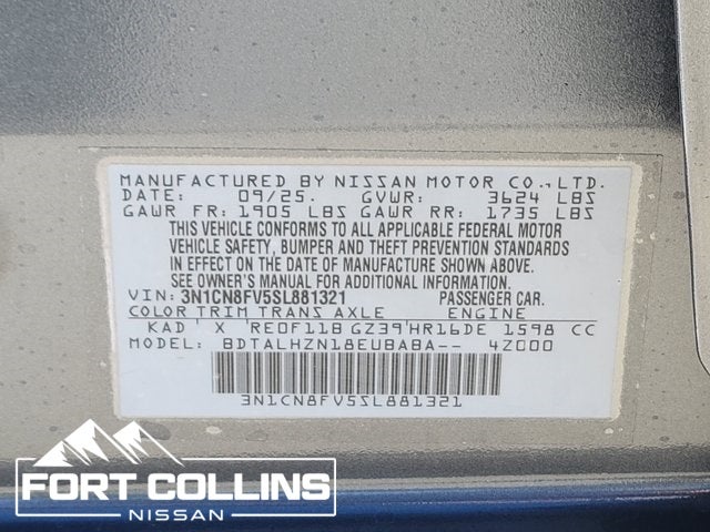 2025 Nissan Versa 1.6 SR