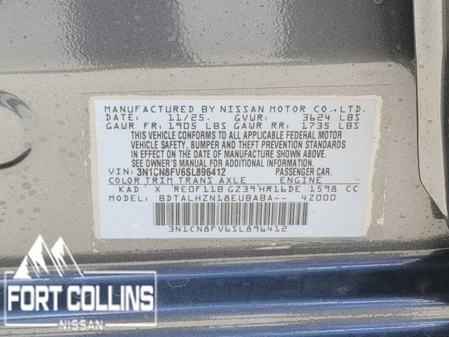 2025 Nissan Versa 1.6 SR