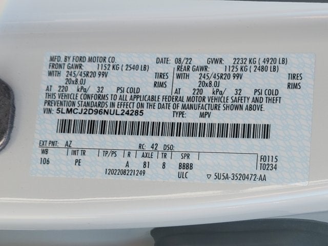 2022 Lincoln Corsair Reserve