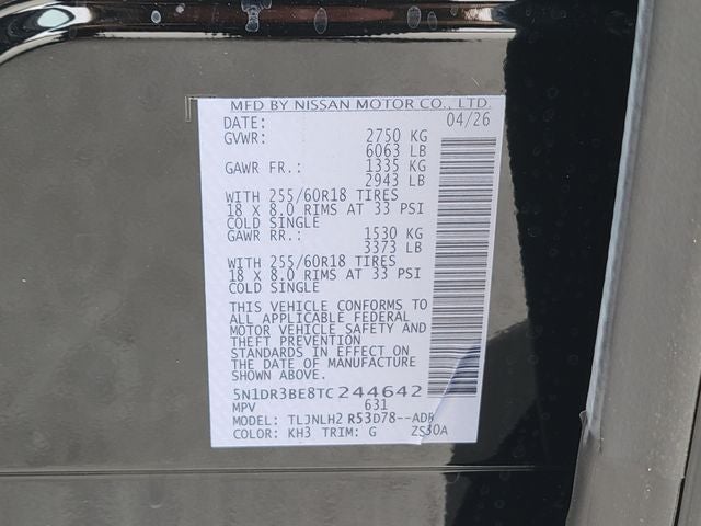 2026 Nissan Pathfinder SV