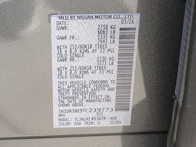 2026 Nissan Pathfinder SV