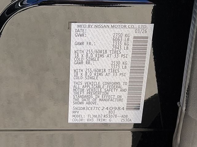 2026 Nissan Pathfinder SL