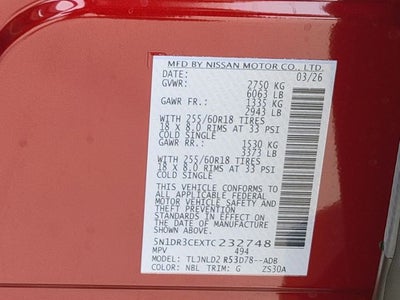 2026 Nissan Pathfinder SL